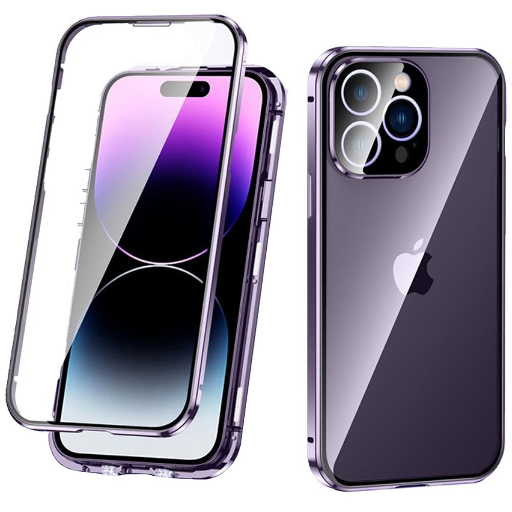 iPhone 14 Pro Max Case, Magnetic Dual Glass, Purple