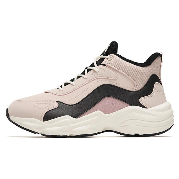 

new Anta Walker Durable Warm Mid Top Sports Casual Shoes Women s Pink 35.5