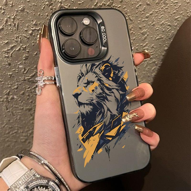 Case for Xiaomi Note 14 12 13 11 10 Pro Plus 5G 10S 11S 12S Cross Pattern Bicolor Lion Phone Cover For Redmi 12 12C 13C 14C 4G