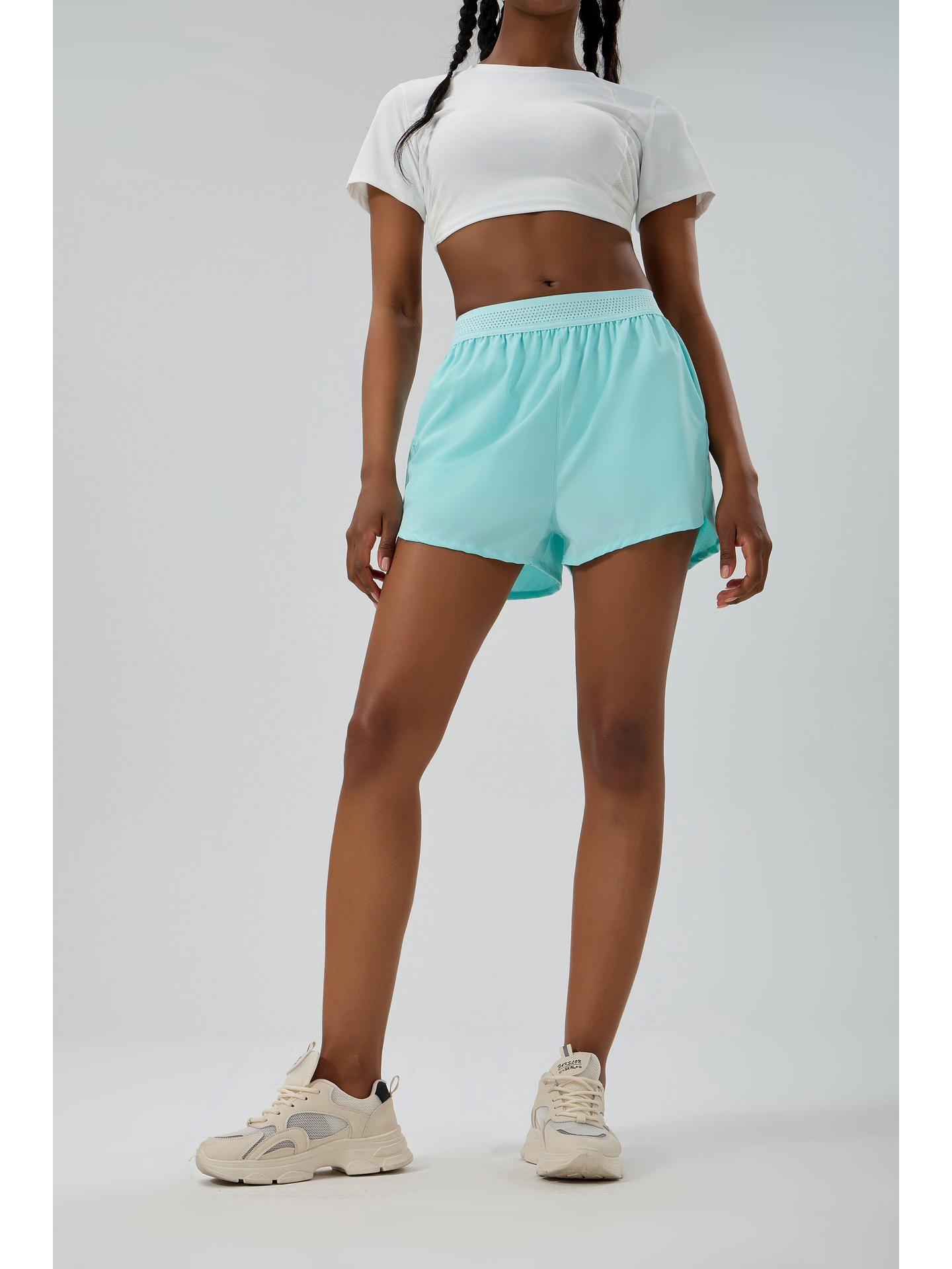 

Женские быстросохнущие шорты для марафонского бега - Дышащие, с подкладкой против просвечивания, шорты для фитнес-тренировок 2XL озеро синий