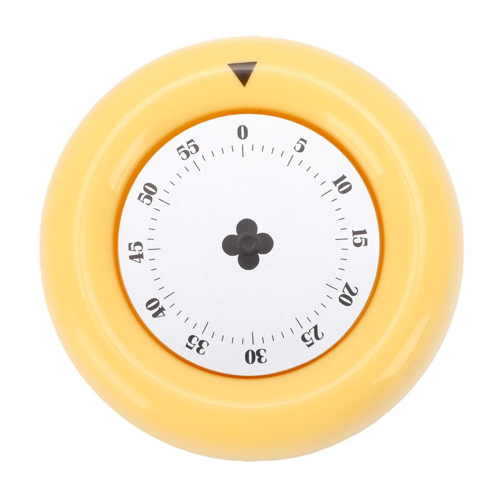 Kitchen Visual Timer Magnetic Visual Cooking Mechanical Timer with Loud Alarm for Nap Alarm Study Reminder Creamy Yellow