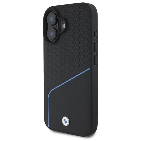 BMW Bmhmp16S23Rdclk Iphone 16 6.1       Czarny/Black Hardcase Sign Skóra Teksturowana I Linia Magsafe