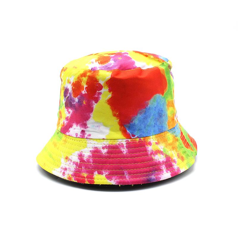 Ins DoubleSided Tie Dyed Fisherman Hat Children Spring And Summer Trendy Men Versatile Sunshade Sunscreen Street Basin Hat