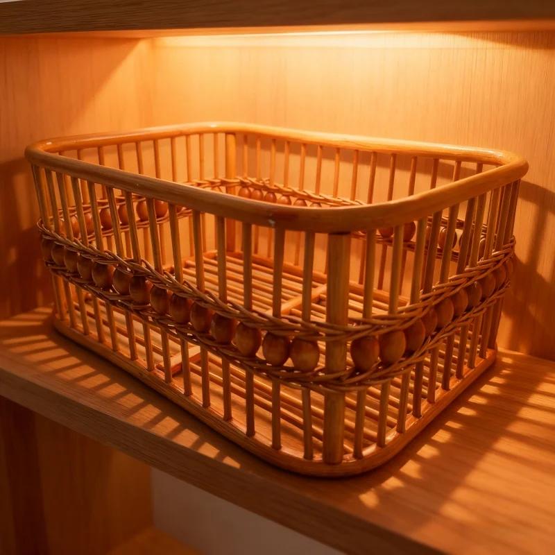 Willow & Straw Woven Basketry - Fruit Baskets Snack Baskets Storage Baskets Practical Weaving Baskets for Home & Hotel Supplies