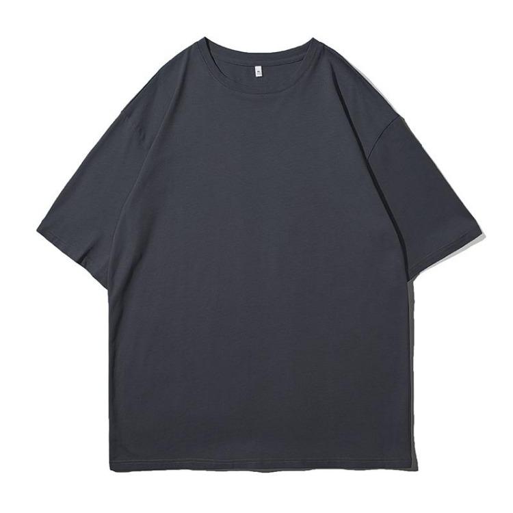 Men Basic Cotton T Shirt  Summer Solid Color Short Sleeve Casual O Neck Tee