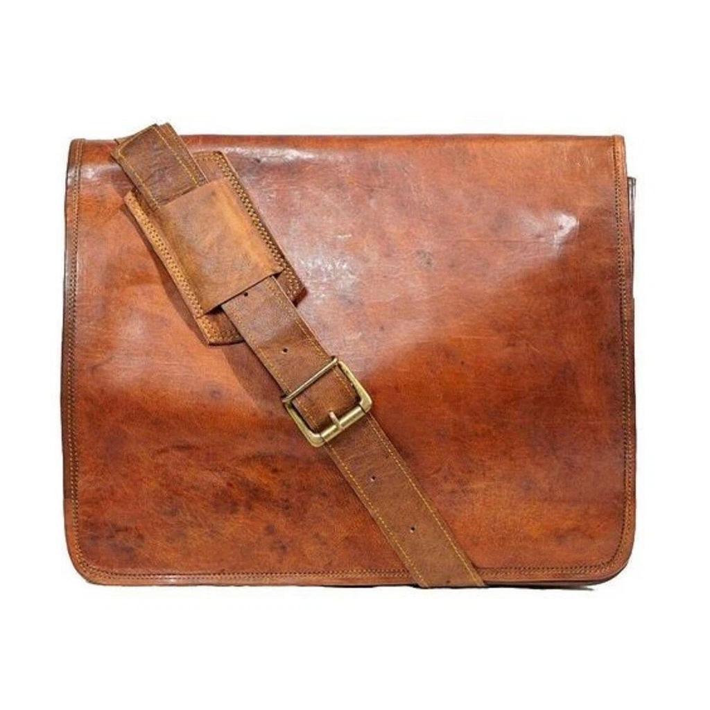 Men's Perfect Leather Vintage Shoulder Purse Brown Handbag Messenger Laptop Bag