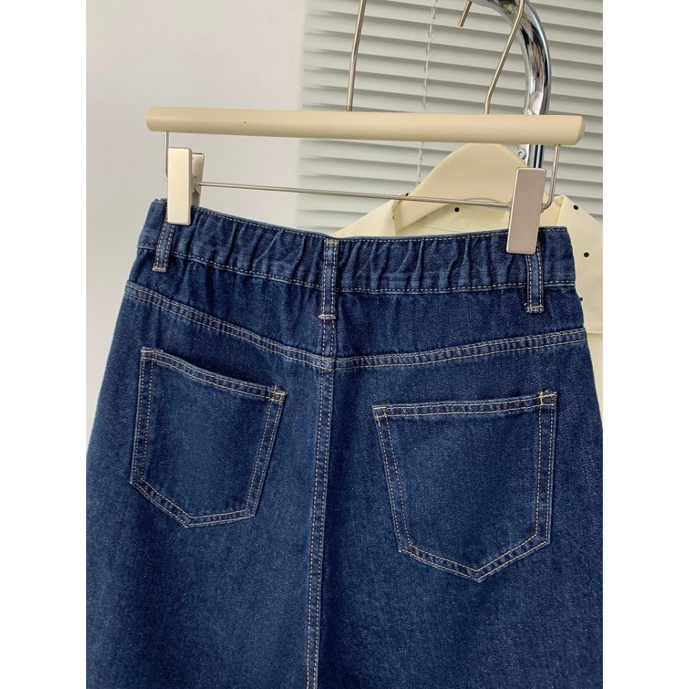 DIMANAF 2025 Neue Sommer Kurze Jeanshosen Damen Basic Casual Denim Haremshose Big Blue Hose