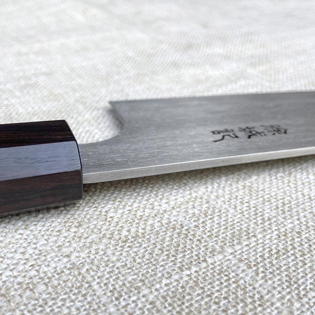 7 Inch Kiritsuke Knife T12A High-carbon Steel Core Sanmai-gawari Blade Slicing Cleaver Handmade Forged Kitchen Knife Wood Handle