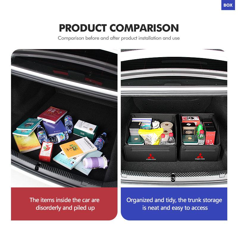 Multifunction Trunk Tool Box Expandable Compartments For Mitsubishi Lancer ASX Pajero Mirage Attrage Xpander Outlander