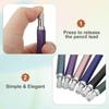 PATIKIL 4.0mm Mechanical Pencil Lead Holder, Large Automatic Holder with 20 2B Pencil Leads, for Drawing, Art, and Woodworking, Purple