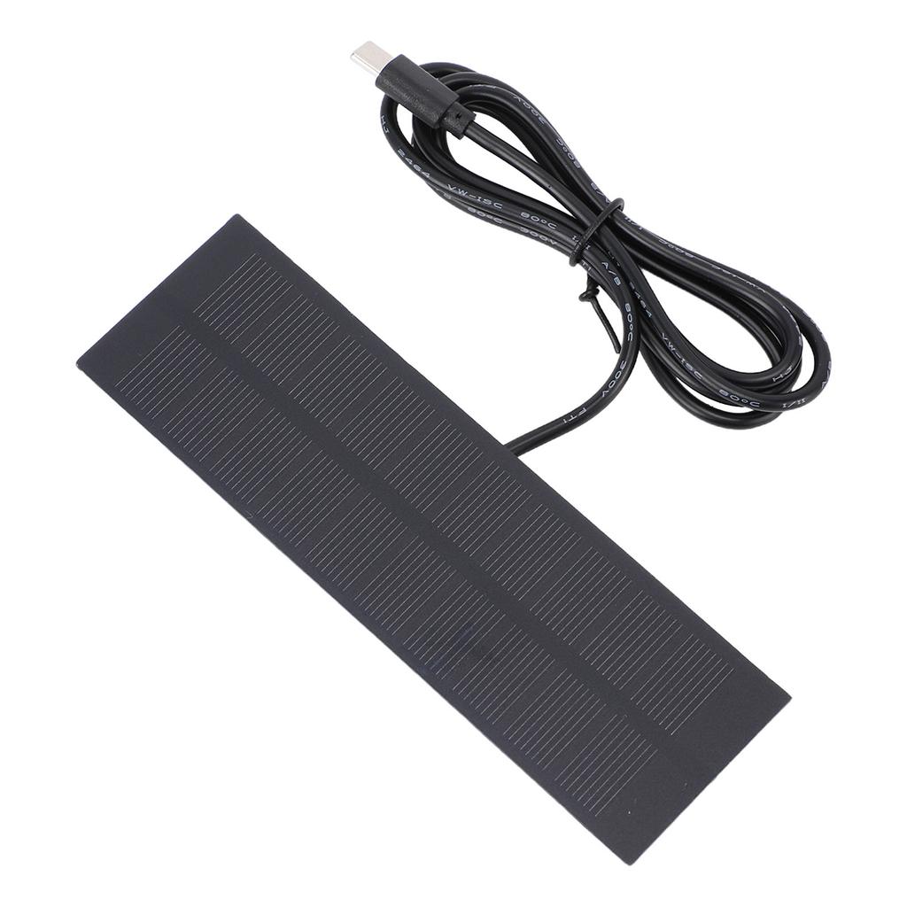 1W Solar Charger Polycrystalline Solar Panel with Type C Port for Smartphones Power Banks Outdoor Camping
