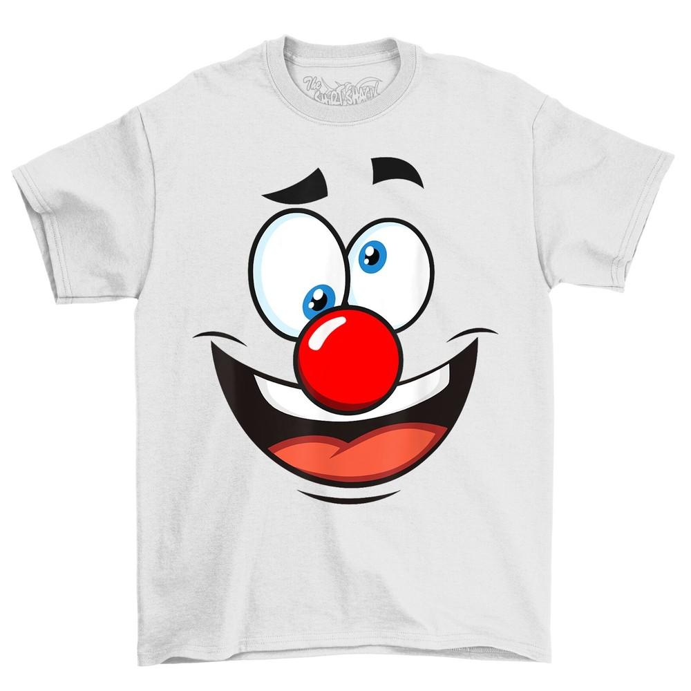 

Crazy Face Red Nose Novelty Funny T-Shirt Adults and Kids Comedy Tee Shirt L