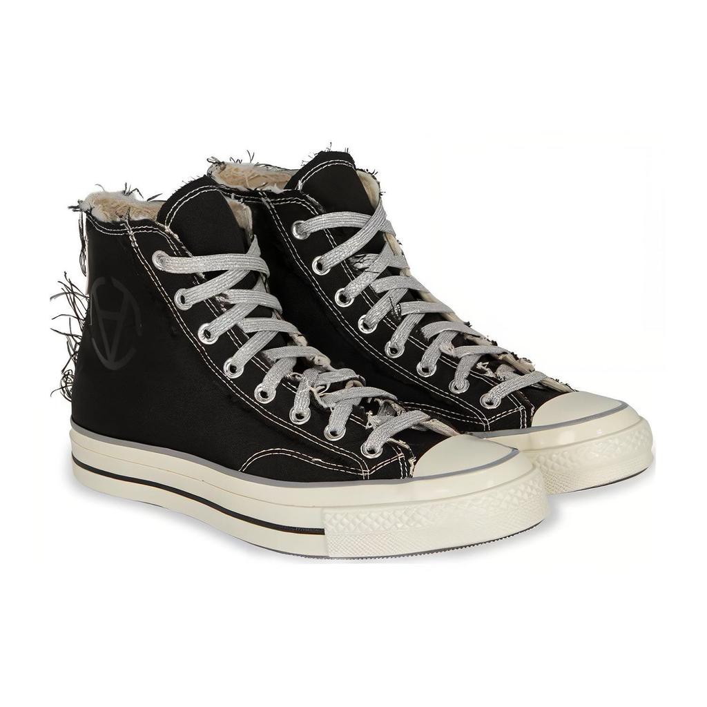 Slam Jam x Converse Chuck 70 High Punk Rock Unisex Sneakers Black Silver Egret 172319C