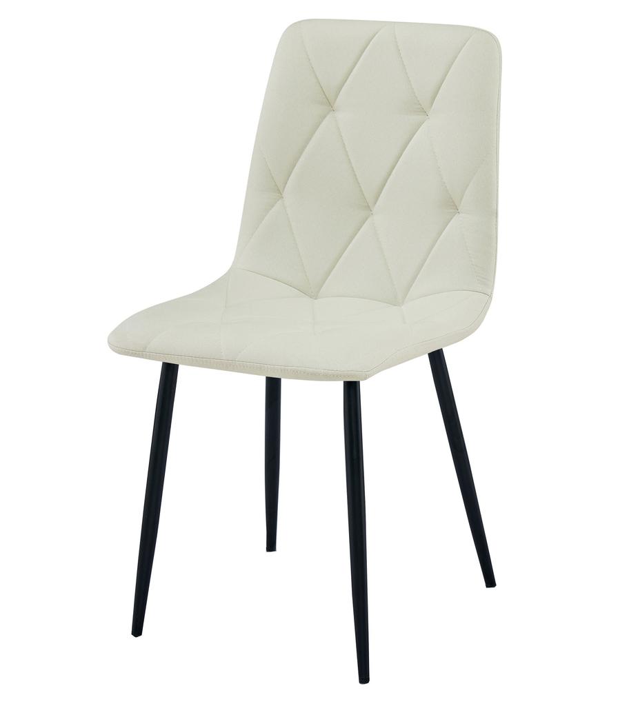 LIBRA Chair - Beige Fabric / Black Legs X 2