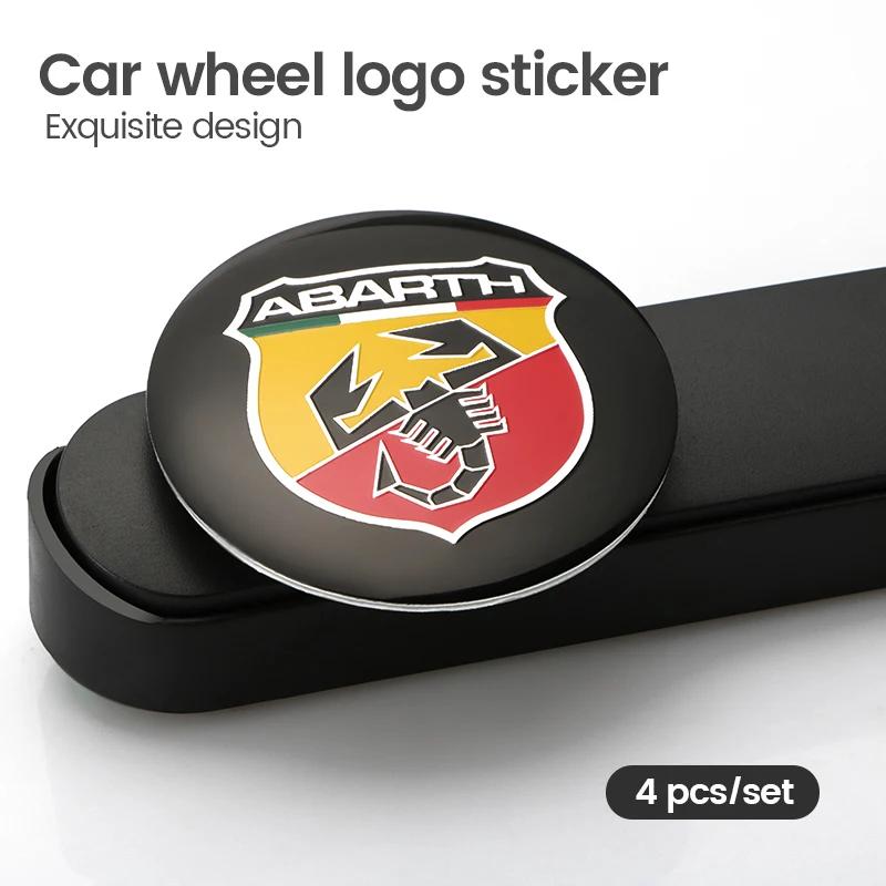 Per Fiat Abarth 695 595 500 competizione 124 Spider PUNTO panda 56mm Adesivi Emblema Centrale Ruota Auto Coprimozzo Decalcomania