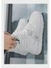 Large Size Men's High-Top Sneakers - Trendy Autumn/Winter White Shoes for Teens, Couples, and Students