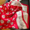 Fashion 100% Real Pure Silk Headscarf Square Satin Scarf For Women Shawl Foulard Hijab Neckerchief Bandana Print Bufanda Echarpe