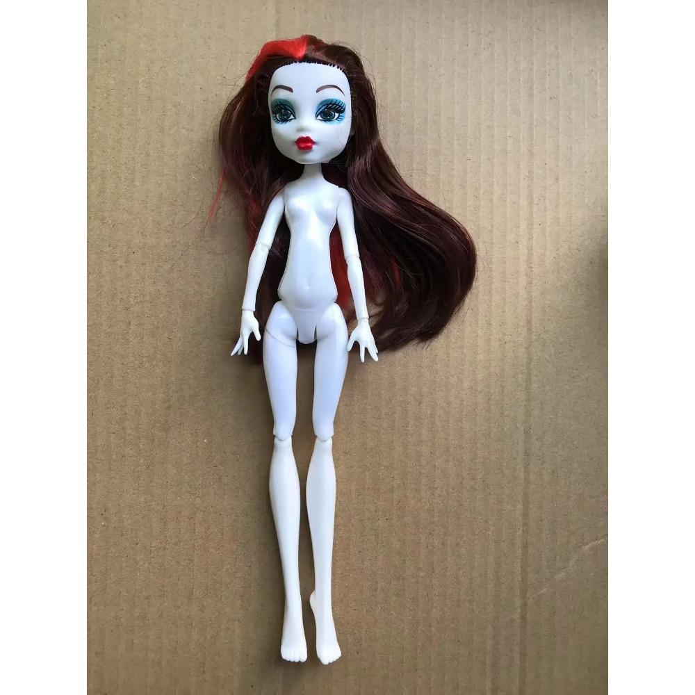 Slim Doll Body Heads Colorful Hair Doll Head Green White Black Brown Pink Beige Color Doll Body Multi Joints Movable Doll Figure