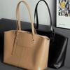 Leather Large Capacity Commuter Women'S Bag Textured Vegetable Tanned Top Cowhide Tote Bag Women'S Shoulder Underarm Bag