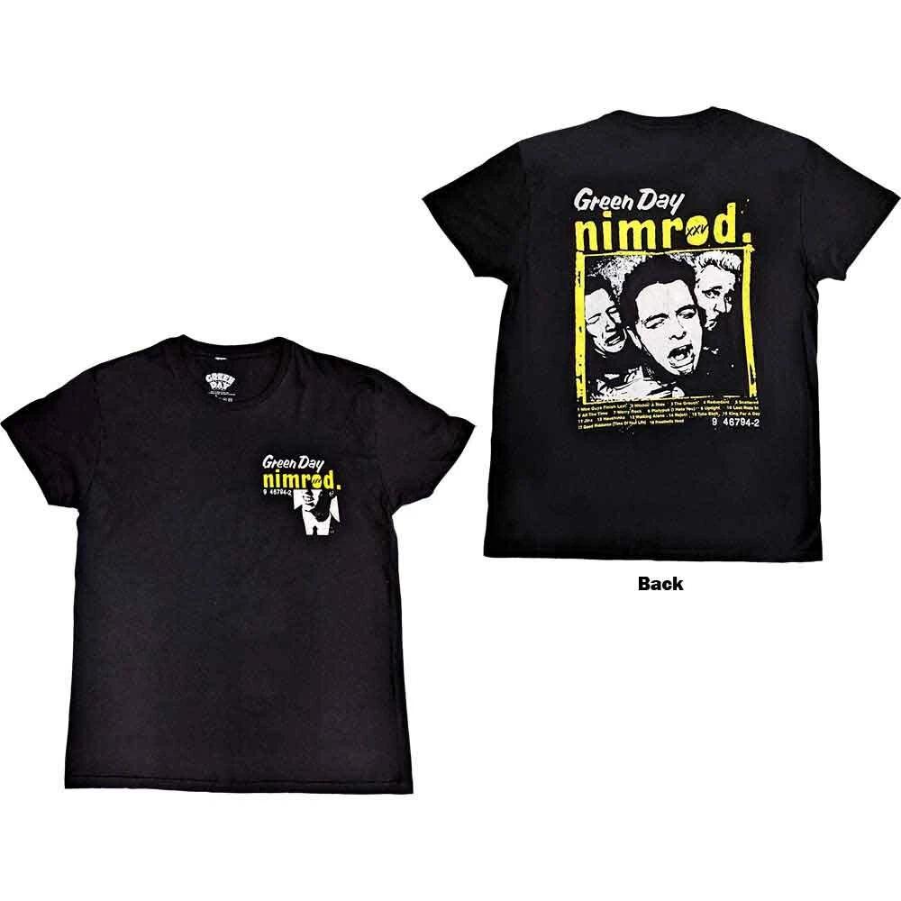 Green Day Unisex T-Shirt: Nimrod Breast Print (Back Print) (Medium) 3XL