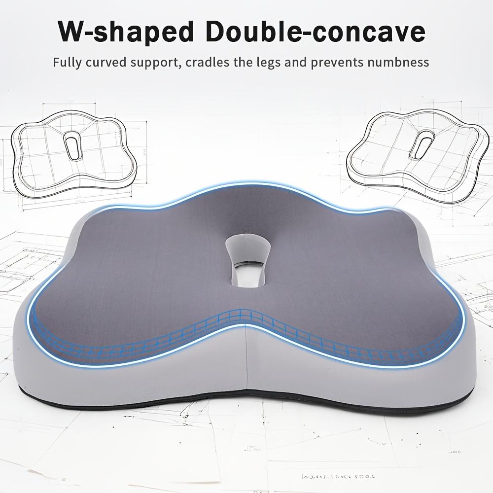 1pc Memory Foam Seat Cushion,Ergonomic Design with Central Groove,Suitable for Office,Home,Car Seats for Long Sitting