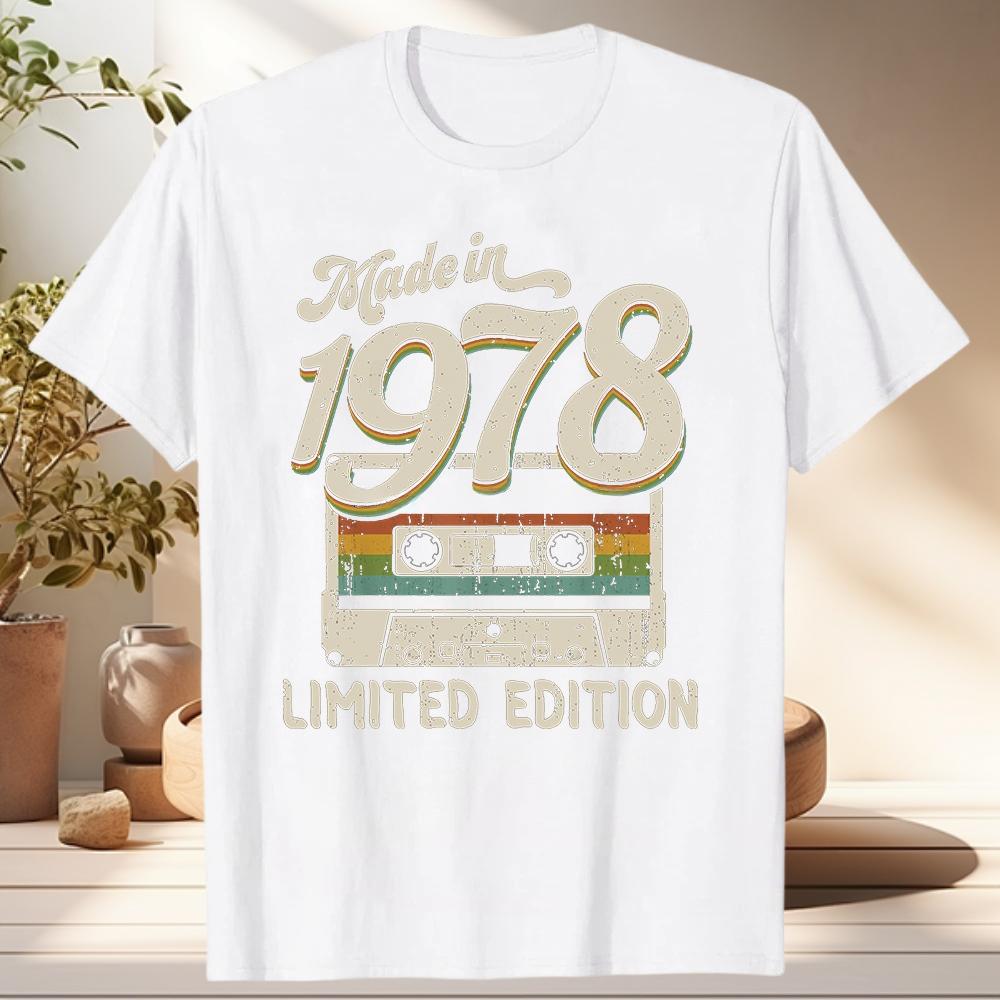 Made In 1978 Limited Edition All Original Parts Aged To Perfection Vintage Fashion Tshirt Casual Basic Tshirt Men Tshirt Tops