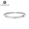 Wedding Jewelry Gifts Stackable Thin Ring Half Eternity Moissanite Bands 925 Sterling Silver Rings for Women with Certificate