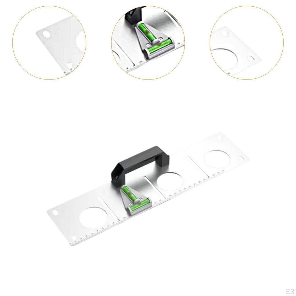 Measurement Tool Wall Box Template and Level Bathroom Shower Receptacles Measuring Ruler Electrical