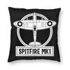 Supermarine Spitfire Povlak na polštář RAF Warbird Vojenský Letadlo Letadlo WW2 Pohovka Potah na polštář Domácí dekorace Sametový povlak na polštář