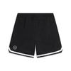 Li Ning Wade Series Buchstaben-Spleißung Mittelhohe Taille Locker Gerade Lässige Shorts Herrenshorts Schwarz AKSU341-6