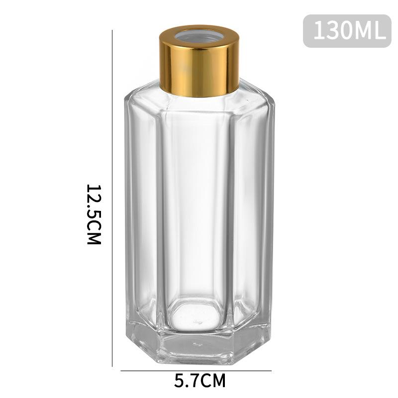 High-Quality Clear Glass Aroma Diffuser Bottle with No-Fire Sticks for Natural Home Freshness.
