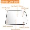 Senzeal Driver Side Tow Mirror Glass Heated Tow Mirrors Replacement For Dodge Ram 1500 2500 3500 4500 5500 2009- Convex Mirror With Rear Holder