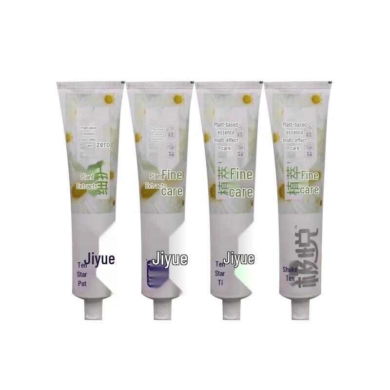 Shuke Jiyue Botanical Fine Care Lemon Mint Fluoride-Free Toothpaste (4-Pack)