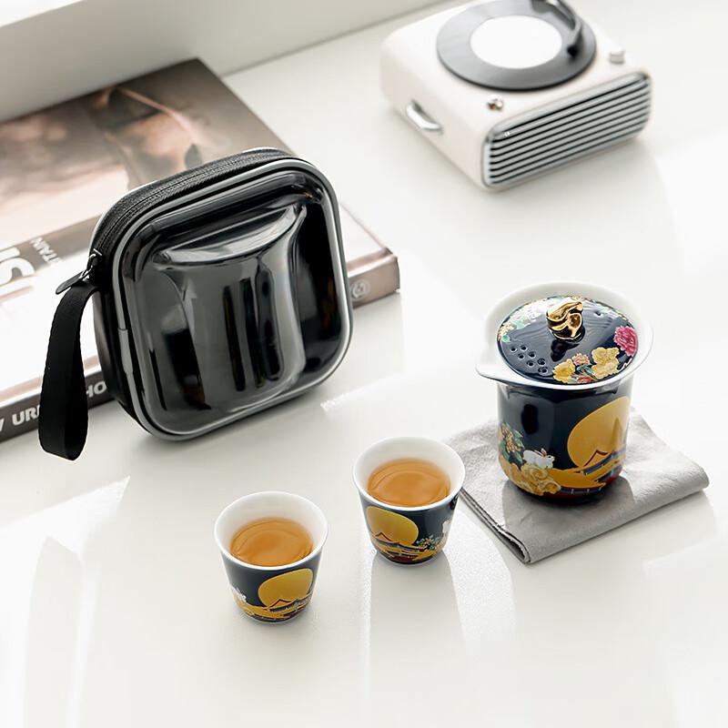 

Rabbit Moon Gazing Portable Kung Fu Tea Set