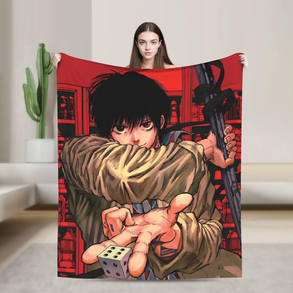 Super Soft Blanket Picnic Yoichi Nagumo Sakamoto Days  Throw Blanket  Flannel Bedspread For Home Decor Aesthetic Sofa Bed Cover