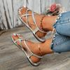 New Style Women Beach Woven Hollow Sandals Women Flats Casual Clip Toe Sandals Summer Walking Sandals Zapatos Mujer