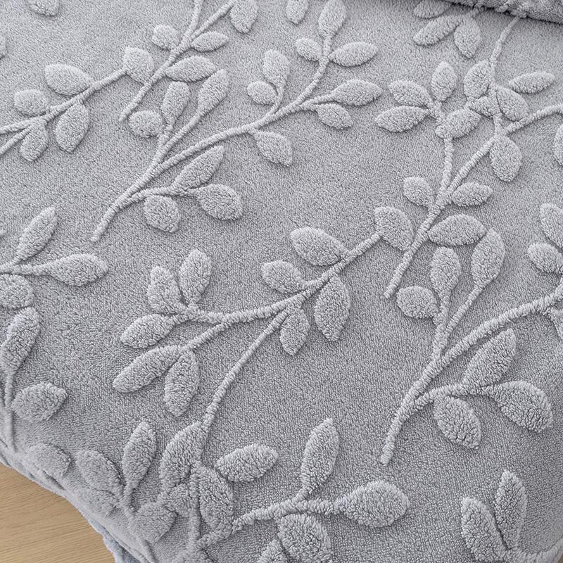 2024 New Fortune Tree Tafu Velvet Solid Color Jacquard Multifunctional Blanket Nap Office Blanket
