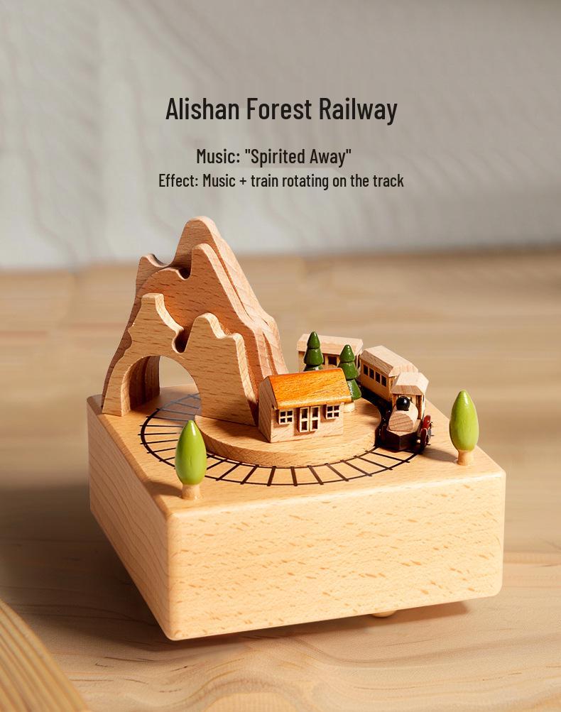Christmas Festival Wooden Music Box: Creative Children's Toy and Home Decoration Craft, Perfect Birthday Gift