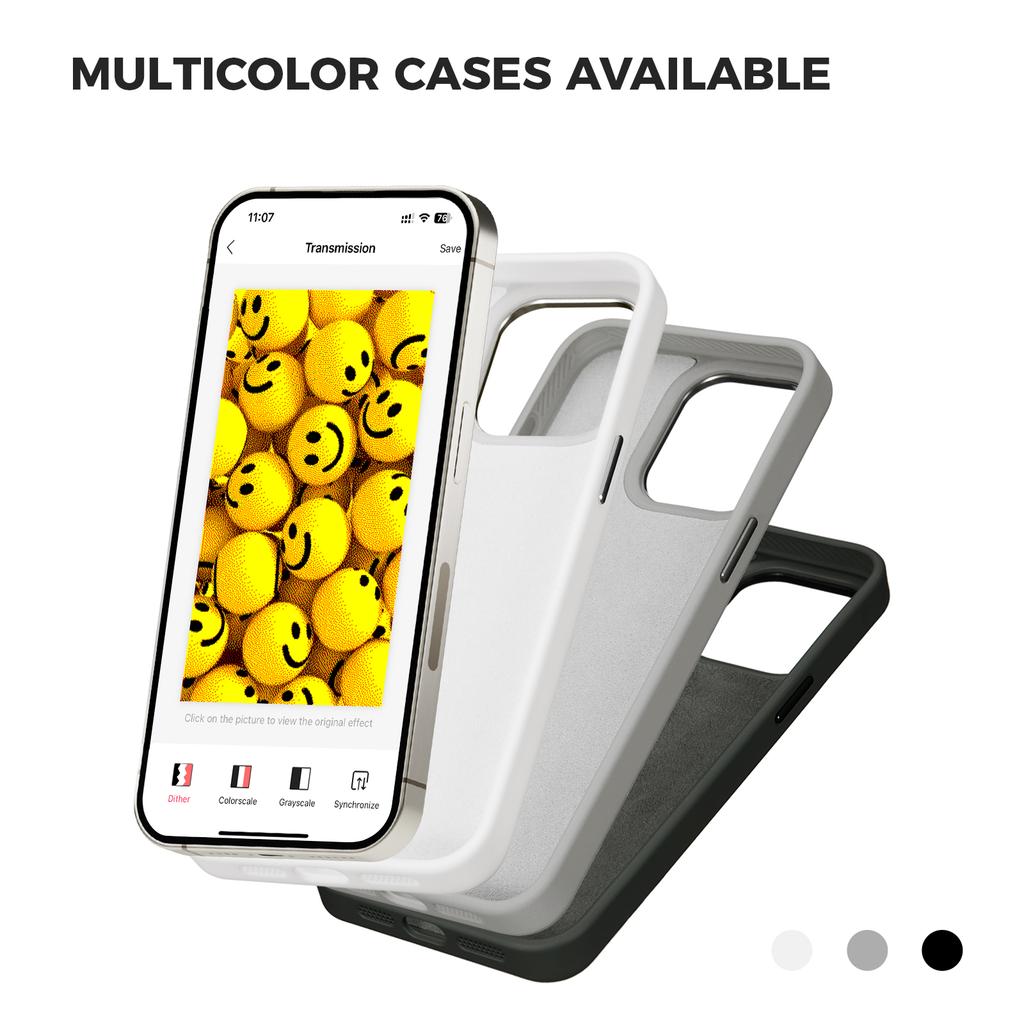 E Ink Phone Case for iPhone 13/14 Smart NFC Phone Case Photo,Black/White/Red/Yellow 4-Color
