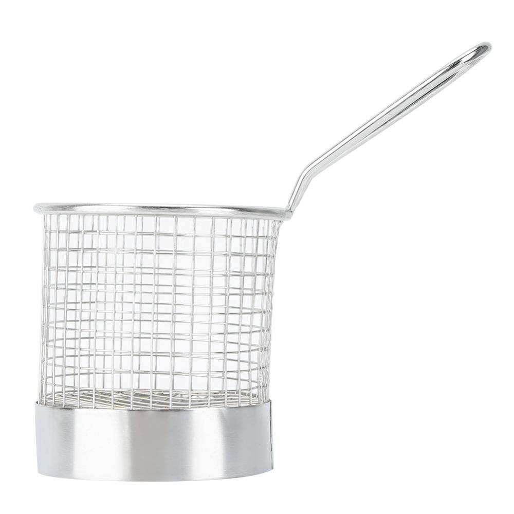 Round Shape French Fry  Basket With Handle Fries Holder Table Serving Food Container  Coffee Shop