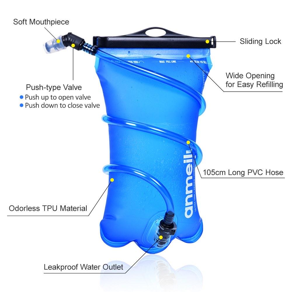 2 Liter Hydration Bladder Leak Proof Hydration Pack Water Reservoir Bag