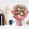 Artificial Flower Bouquets with Ribbon Soap Flower Petals Bouquets Gift for Valentines Mother Day Thanskgiving Christmas