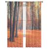 Beautiful Autumn Landscape Sheer Curtains Bedroom Voile Curtain Living Room Window Sheer Curtains Kitchen Tulle Drapes