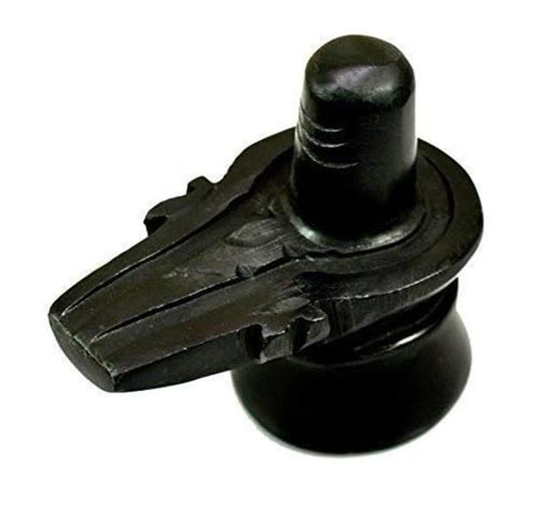 TreegoArt Schwarzer Marmor Shiva Shivling 2 Zoll für Pooja, Shiva, shivalingam für Büro und Geschenk für Andere Zierstück - Packung mit 1
