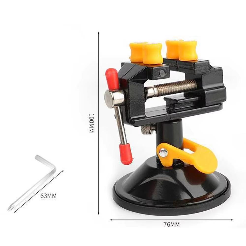 STONEGO 1PC 3.5" Aluminum Mini Bench Vise Table Vise Small Bench Vise DIY Tool Small Vise Small Flat Nose Pliers