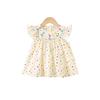 Summer New Girls Polka Dot Princess Dress With Embroidered Collar Cute Casual Party Wear