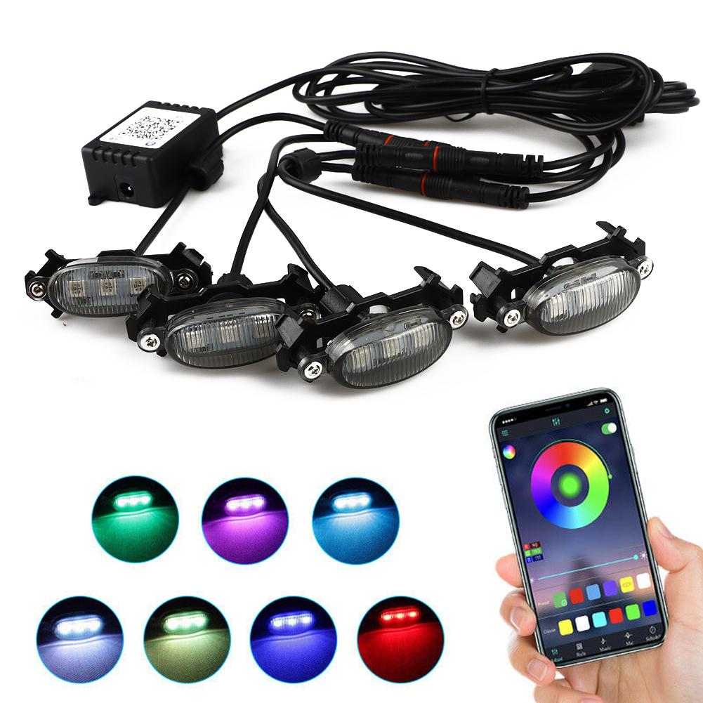 RGB Color Car LED Grille Light Kit For Tacoma For TRD Pro 2016-2021 Style Car Accessory Wireless Control Lights