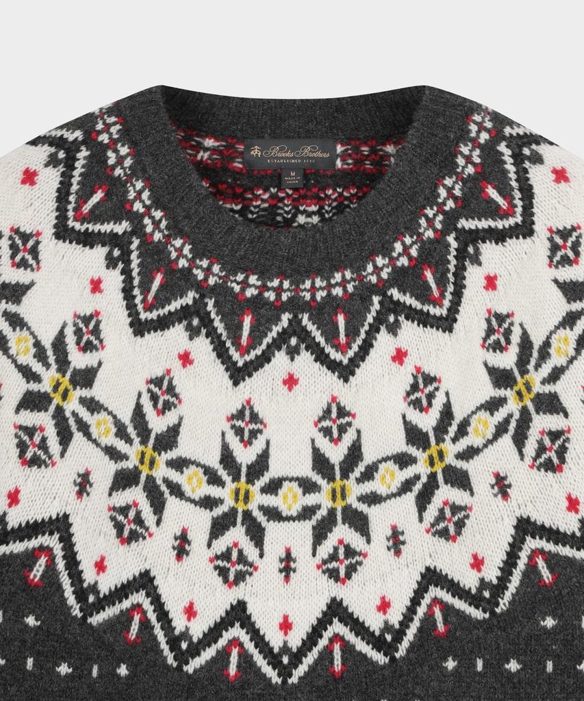 BROOKS BROTHERS Wool Nordic Crewneck Sweater (Multi) (Bbwrmmf404)