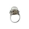 South Sea Pearl White Butterfly Farming Ring Pearl Silverx Pink Women XQ8194 Used