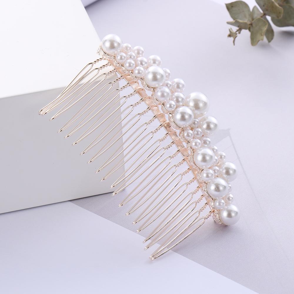 1 PC Women Jewelry Haircomb Hair Ornaments Hairwear Pearl Hairpin Bridal Headpiece Bride Barrette